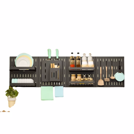 Goldmine multifunctional Wall Mounted Dish Rack pegboard Rack for kitchen utensils Pegboard Organizer