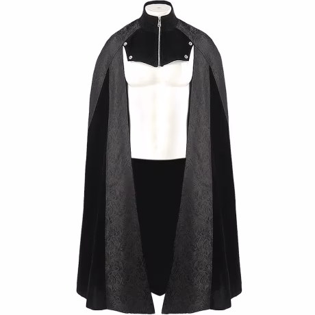 Halloween Cloak Maxi Cape Costume Larp Medieval Pirate Jacquard Knights King Men Death Vampire Warrior Blouse Robe For Adult