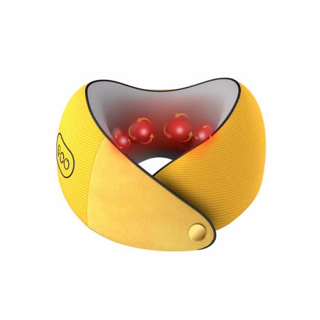 Heat and Massage Pain Relief Sleeping Memory Foam Electric Back Neck Kneading Massage Neck Pillow