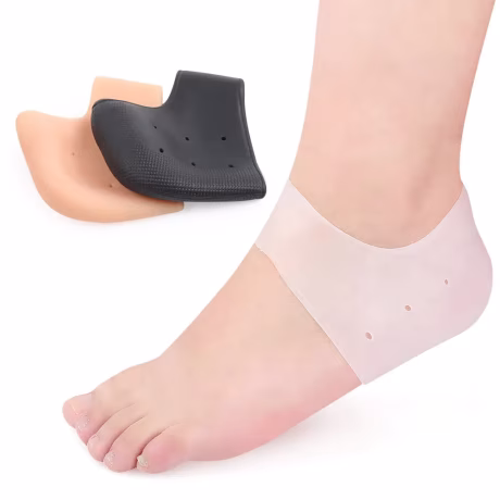 Heel pain anti crack silicone Protector Protective Relief Plantar Fasciitis Heel Pain heel socks feet care arch support insole