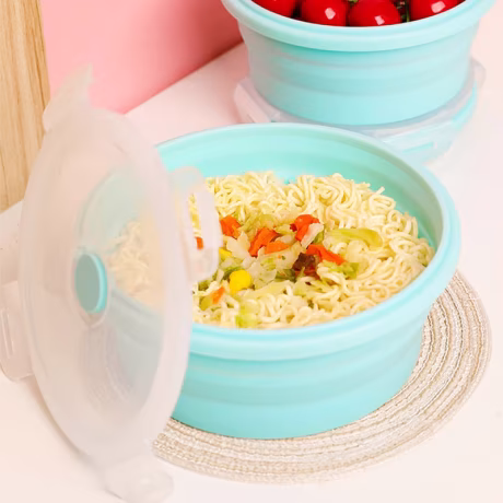 high temperature lunch box silicona portable 4 pcs collapsible food storage container kitchen folded silicone folding lunch box