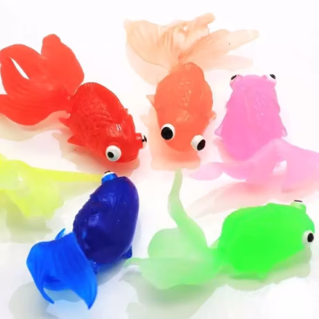 Home Decoration Accessories Plastic Neon 3D Silicone Goldfish Resin Gummy Fish Cabochons DIY Kawaii Jewelry Pendants Keychain