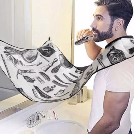 Hot Men Beard Bibs Apron Shaving Aprons Beard Care Clean Trimming Catcher Hair Trimmer Catcher Accessory