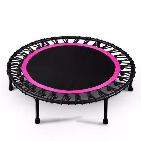 Hot sale gym fitness slimming equipment 40 inch jumping indoor household elastic ball rope round mini trampoline bed for adults