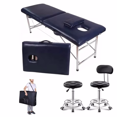Hot sale Portable 2 section folding beauty massage bed spa moxibustion bed massage table customized