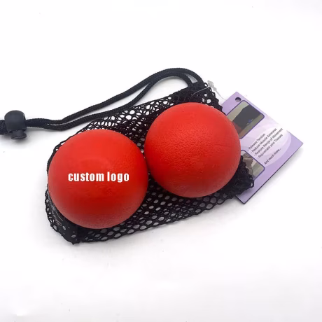 Hot selling Eco-friendly TPR rubber foot hand massage yoga therapy ball custom engrave logo exercise fitness ball size 6.0cm