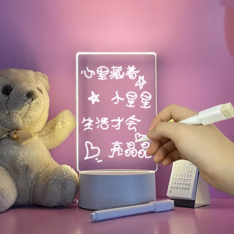 Innovation Unique products new ideas 2023 Factory Personalized DIY wood base gadgets electronic novelty gifts message board