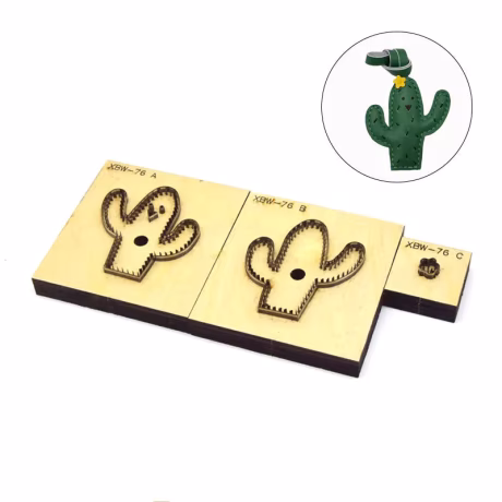 Knife Mold Cactus Keychain Ornaments Handmade DIY Gift Shape Can Be Customized Leather Molding Dies