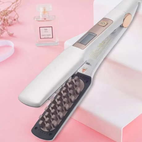 Korean style professional hair care products electric negative ion 2-in-1 hair straightener and curler volumizing hair iron