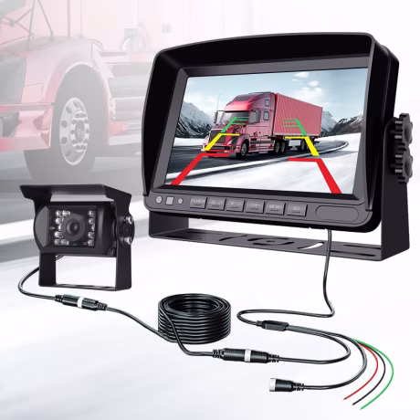 Lcd Screens 7inch 4 Pin Backup 18 IR Camera Security System Car Reversing Aid Camera Kit Monitor System for Truck Bus Van