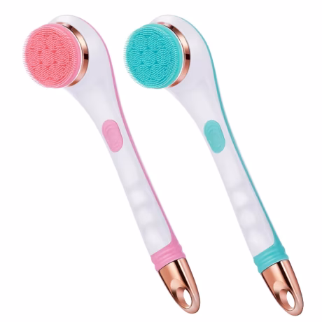 Long Handle Back Scrub Body Cleansing Exfoliation Waterproof Electric Bath Shower Brush