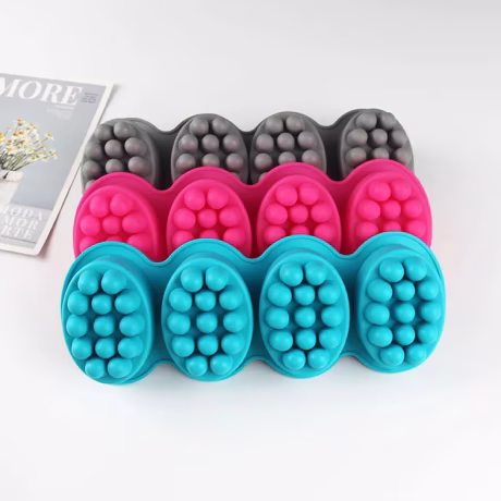 Massage Soap Silicone Mold Soap 4 Linking Rings Mold Convex Point Bumps Massage Soap Mold for DIY Handmade