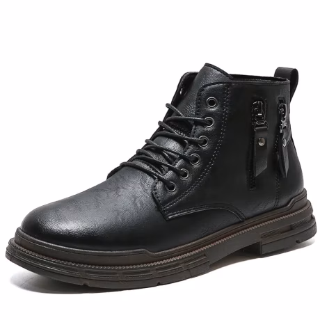 Men's leather footwear black new spring casual leather shoes formal business pointed lace-up wedding shoes soft bottom