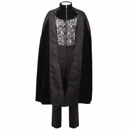 Men Steampunk Medieval Jacket Vintage Jacquard Stand Collar Uniform Victorian Edwardian Pants Shirt 3pcs Set Cosplay Costume
