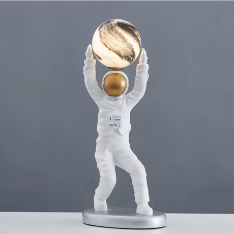 Mercury Moon Post Lights Living Room Decoration Office Desktop Figurine 3D Statue Table Lamp Bedside Novelty Lamp