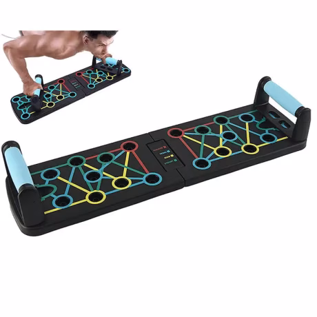 Multi Functional Pushup Board Abdominal Arm Training Fitness Foldable Push Up Board Portable with Resistant Band
