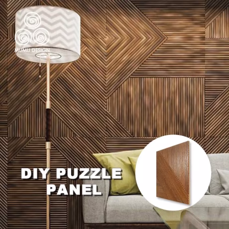 MUMU Modern 3D Models Peel And Stick European Artwork Indoor Solid Wood Wall Cladding Panel