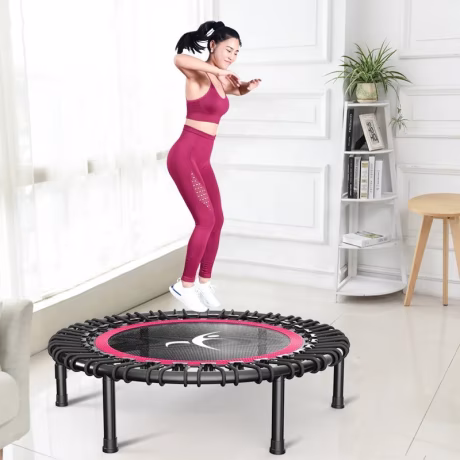 New design Indoor adults Safety Round Jumping bed Fitness trampoline