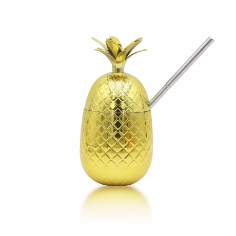 New design pineapple cocktail cups 16oz/500ml Plastic Novelty Pineapple Drinking vessels for party and bar PP bpa free