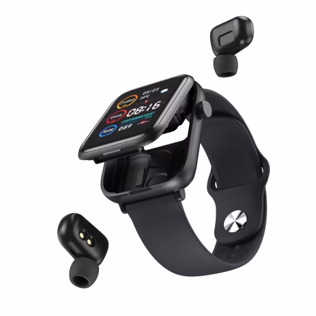 New X8 Smart Watch With Earbuds 2023 Stainless Steel Bt5.0 Call Heart Rate Weather Music Sports Smartwatch Reloj For Huawei Buds