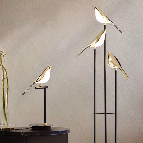 Novelty Beautiful Table Lamp Fixture Magpie Bird Shaped For Bedroom Bedside Living Room Reading