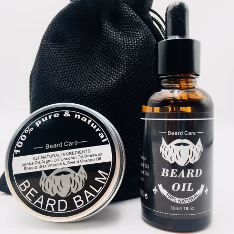 Organic Natural Butter Wax Serum Beard Care Product Set Mens Grooming Private Label Balm Oils Kit Comb Growth Kit Beard Oil