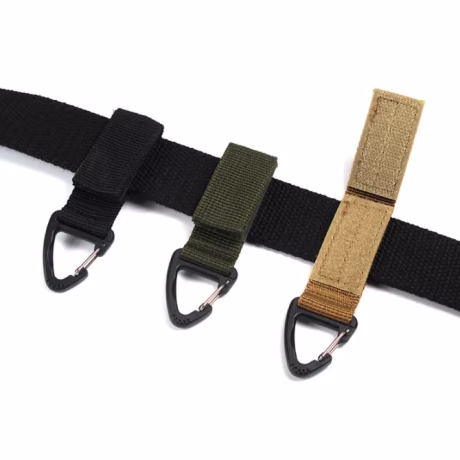 Outdoor carabiner multi-tool nylon webbing Molle belt triangle mountaineering camping buckle hook Belt Backpack keychain
