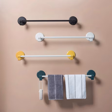 Outdoor Rotating Single Towel Rack Holder Fashion Metal Design for Bathroom Shelf Accessories Kitchen Space Slipper Shop Racks