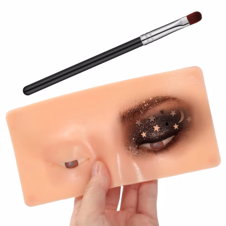 Perfect Aid Reusable Silicone Face Eye Makeup Practice Board Eye Shadow Cosmetic Makeup Microblading Training Mask Pad