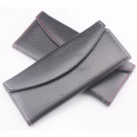 Pet Scissors Hairdressing Bags Folding Leather Bags 2 Packs No Logo White Line Bag