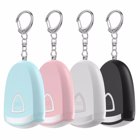 Portable Emergency Security Self Defense Alarm Keychain with Flashlight Usb Charge for Women Personal Key Chain Alarms 130db