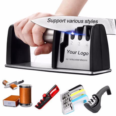 Professional Knife Sharpener 4 Stages Kitchen Sharpening Stone Grinder scissors knives Whetstone Diamond Ceramic Sharpener Tool