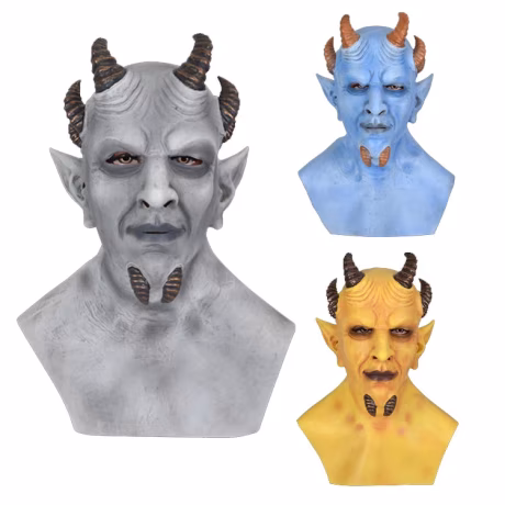 Promotion Terrorist role vivid image Blue skin Adult Latex scary mask Halloween 2021 face Mask