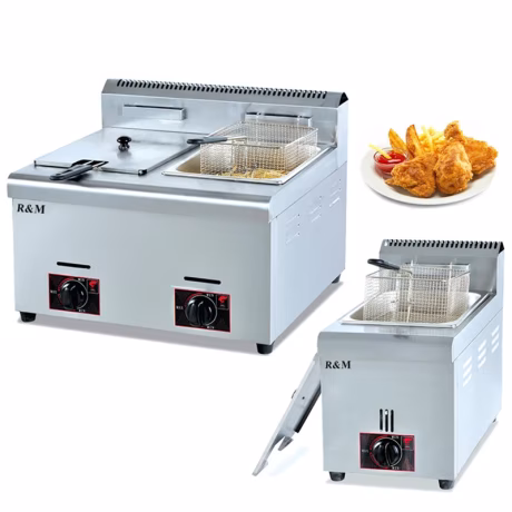 Propane natural healthy comercial gas fryers single double tank 6L fritteuse snacks fritadeira automatic chip a gas deep fryers
