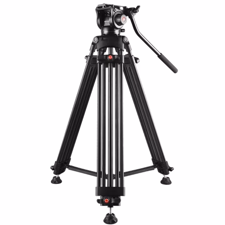 PULUZ Professional Heavy Duty Video Aluminum Alloy Stand with Head for DSLR for SLR Adjustable Camera Tripod