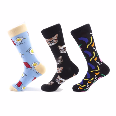 Quentin high quality bulk wholesale colorful socks men cotton design colorful funny socks fashion socks designer novelty cool