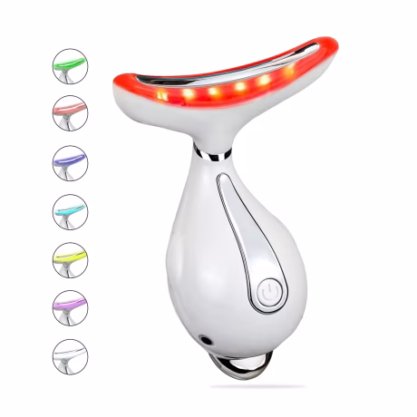 Red LED Light Device, Electric Facial Massage Skin Care Tool For Women, Massager For Face &amp; Neck