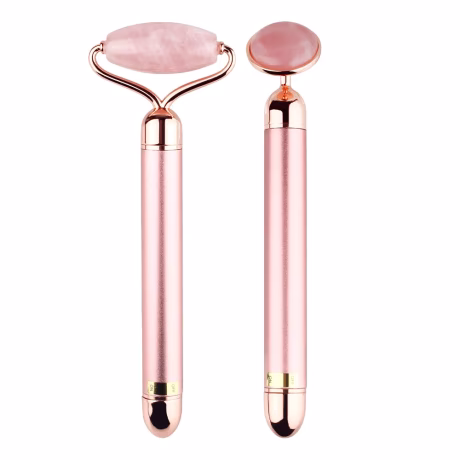 Skin Care Tool Blood Circulation Massage Gun Rose Quartz Facial Jade Roller