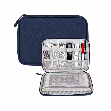 Small travel electronics cable organizer bag for hard drives cables charger power bank organizer cable bag case