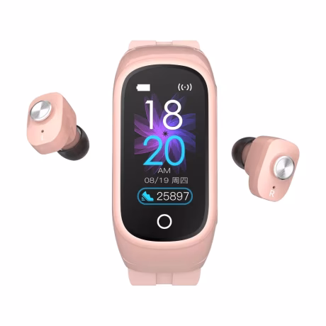 Smart watch wearable devices newest headset 2 in 1 watch earbuds smart bracelet with earbuds