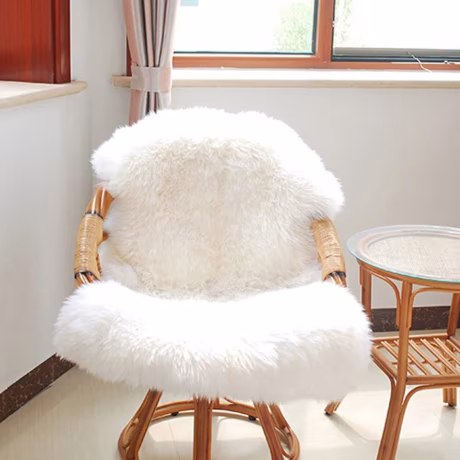 Soft Artificial fur Chair Seat Cover Faux Fur Sheepskin Rugs and Carpets