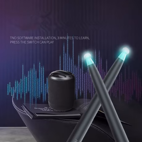 Somatosensory Drum Kit Electronic Drumsticks Virtual Air Drum Stick with Drum Control Console for Beginners Induction Toys