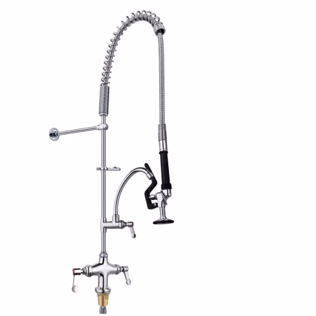 Universal High Pressure Dishwasher Pre Rinse Faucet Kit with Spray Gun
