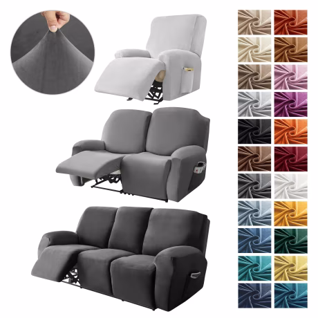 Velvet Recliner Cover Split Design Massage Lazy Boy Chair Cover Lounger Single Couch Sofa Slipcover Armchair Covers