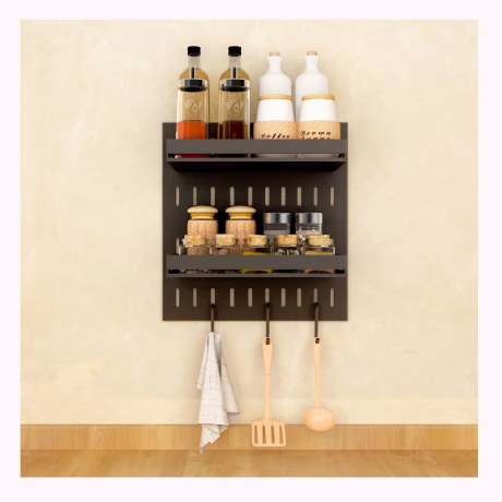 wall mounted kitchen kitchen utensil organizer magnetic stainless steel pegboard with various fittings different combinations