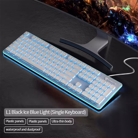 Wholesale 104keys Universal Mute Waterproof Custom Diy Gift Mechanical Computer Office Laptop Keyboards Gaming With Light