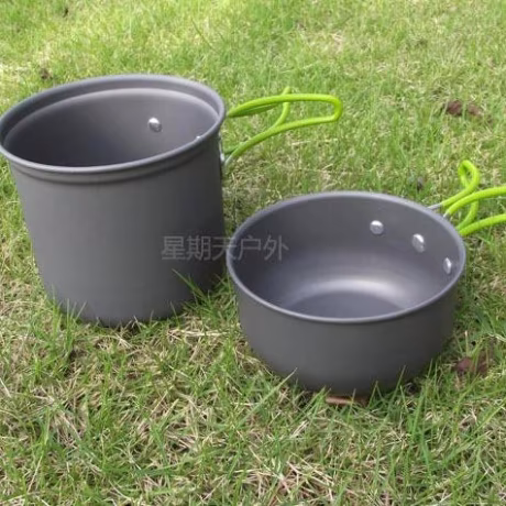 Wholesale Outdoor High Quality Folding Camping Pots and Pans Set Camping Cookware Aluminum