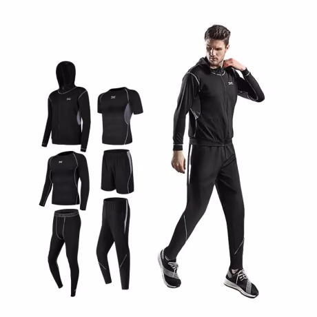 Wholesale Short Sleeve Workout Tights Running T Shirt Apparel Gym Clothes Clothing Sports Fitness Wear For Men