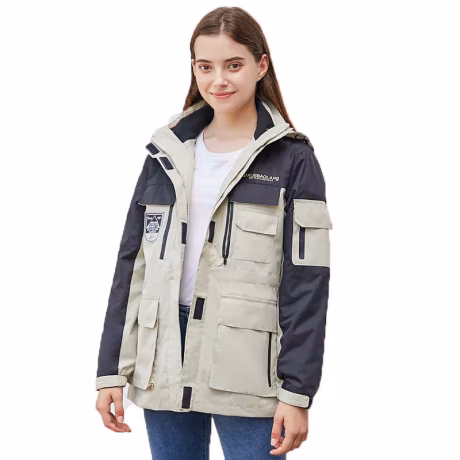 Wholesale Women Outdoor Winter Parka Interchange Jacket Men Clothing Quantity Waterproof Technology OEM Pockets Customized