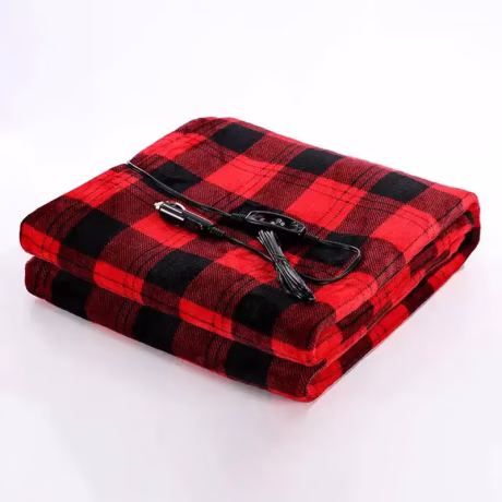 Winter camping warmer 12v technology low price competitive price throw electric heated blanket for car